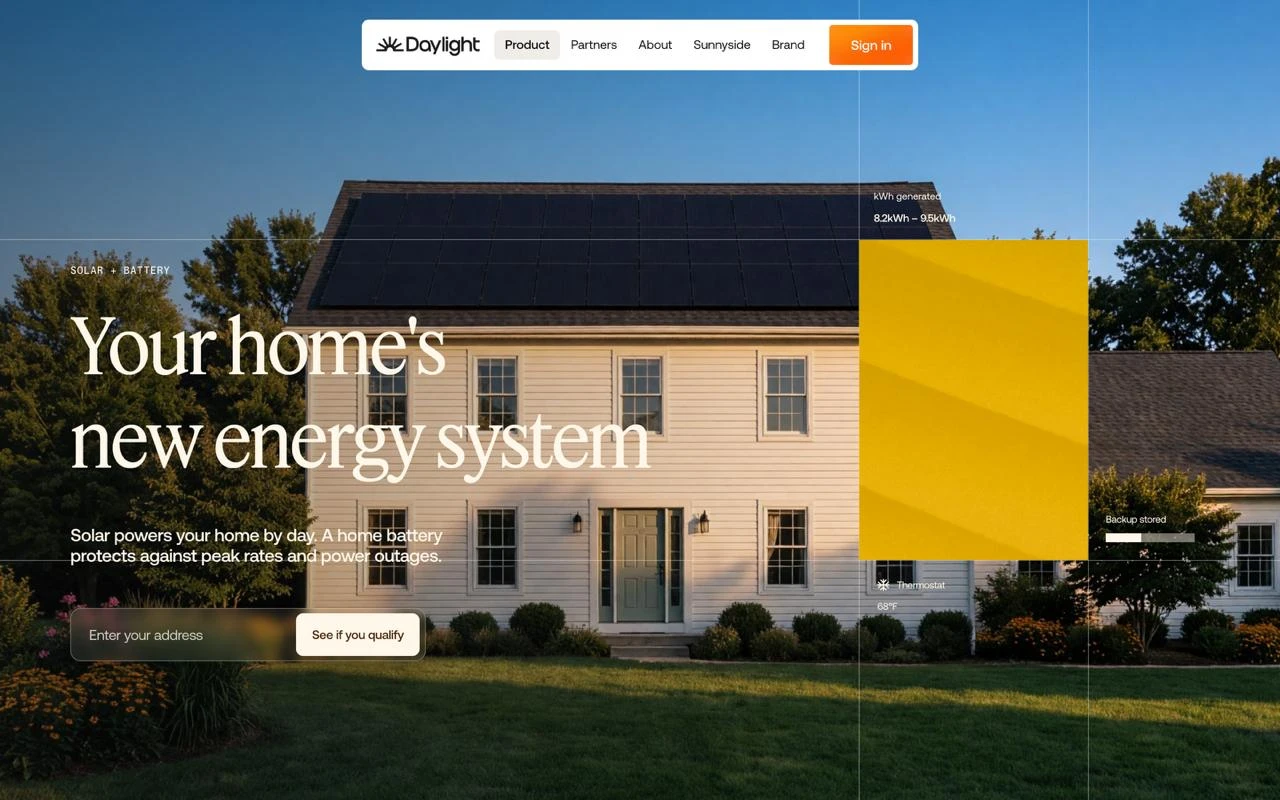 Daylight product page: Your home's new energy system